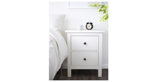 Hemnes bedside table white top